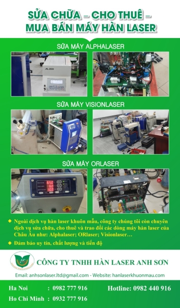 Hàn laser khuôn mẫu toàn quốc - Hàn Laser Khuôn Mẫu - Công Ty TNHH Hàn Laser Anh Sơn
